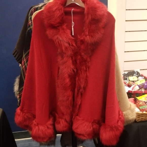 fur cape with hood poshmark